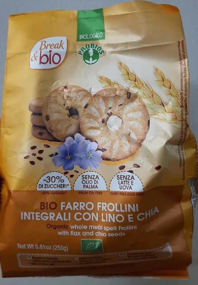 Bio Farro Frollini Integrali con lino e chia