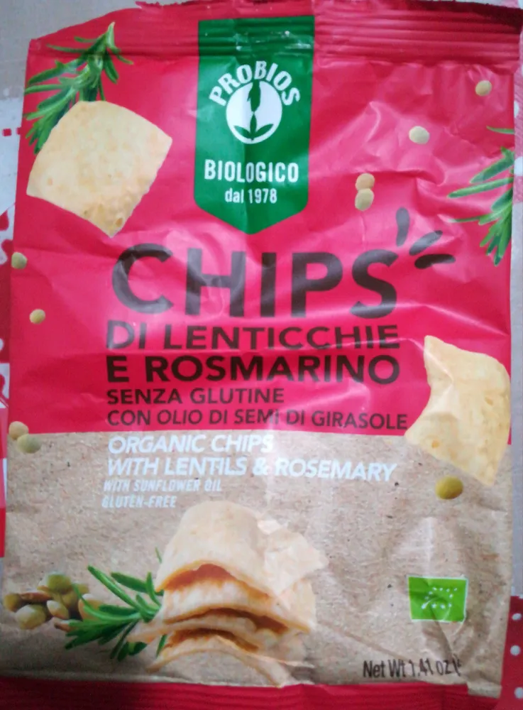Chips di lenticchie e rosmarino