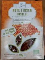 Rote Linsen Fussili