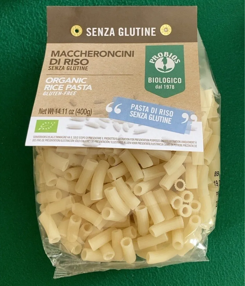 Maccheroncini di riso senza glutine
