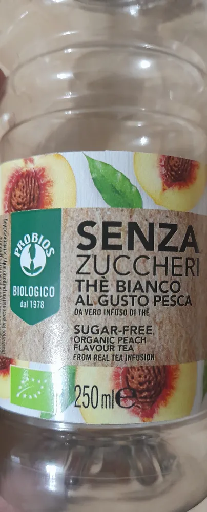 Thè bianco alla pesca senza zuccheri