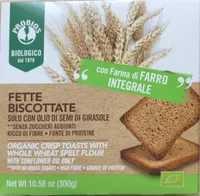 Fette biscottate con farina Integrale di Farro Bio