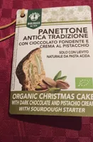 Panettone con cioccolato fondente e crema al pistacchio