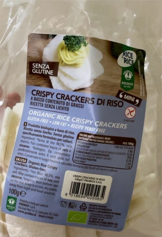 Crispy crackers di riso