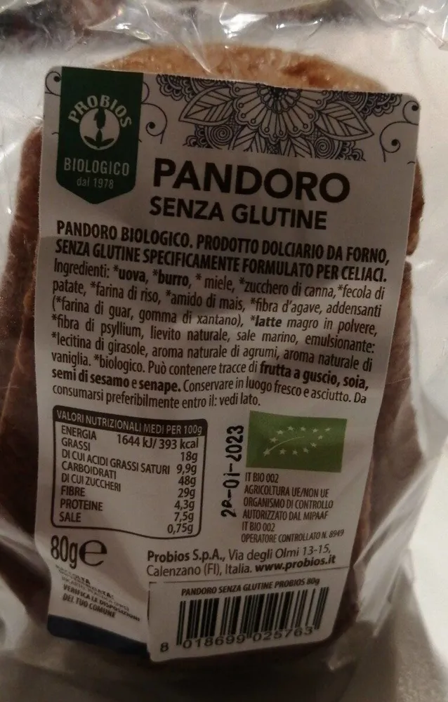 Pandoro senza glutine