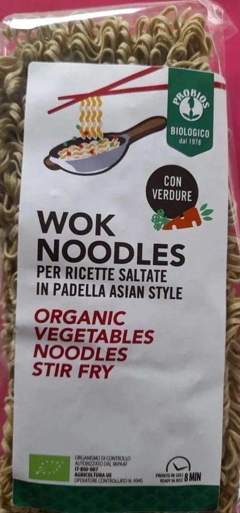 Wok noodles con verdure