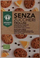 Frollini senza zucchero arancia e gocce di cioccolato