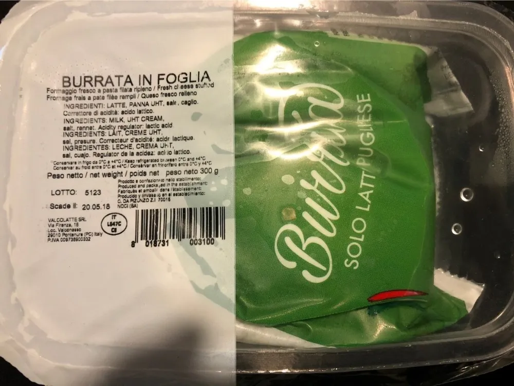 Burrata in foglia