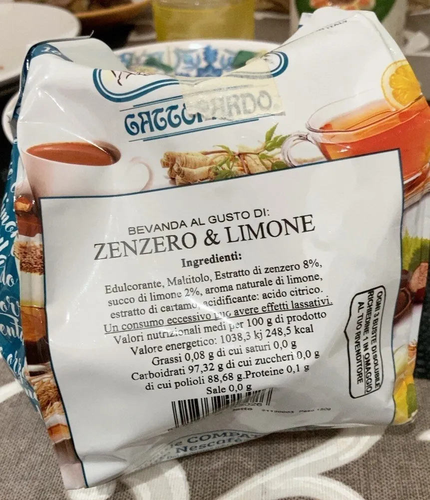 Bevenda al gusto zenzero e limone