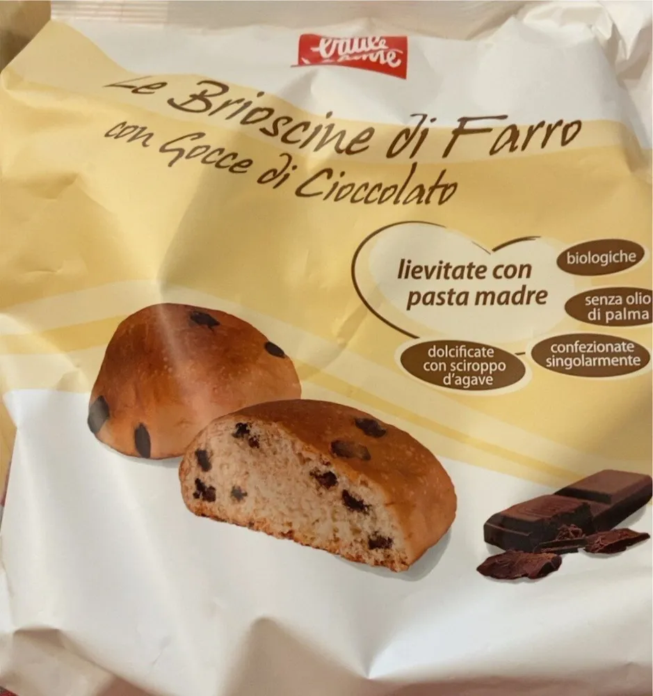 Brioscine di farro con gocce di cioccolato
