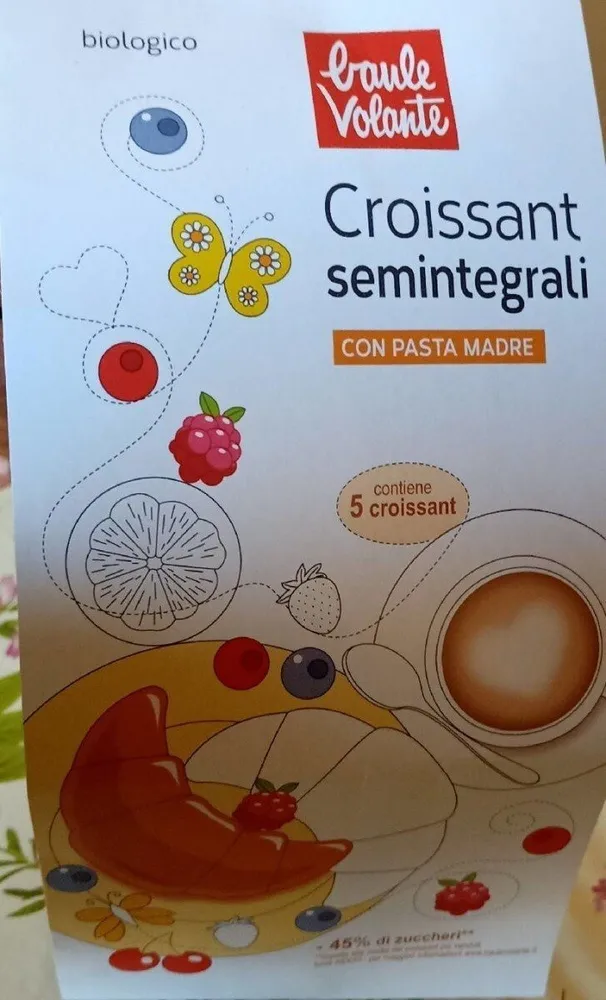 Croissant semintegrali con pasta madre