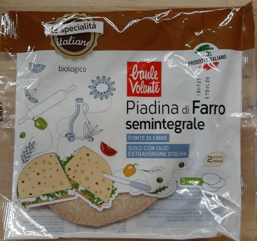 Piadine di farro semintegrale