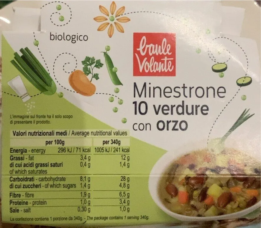 Minestrone 10 verdure con orzo