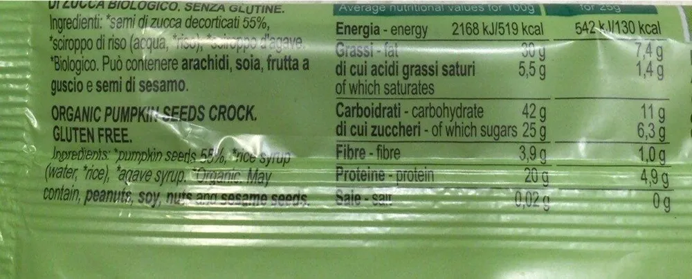 Bio crock semi di zucca