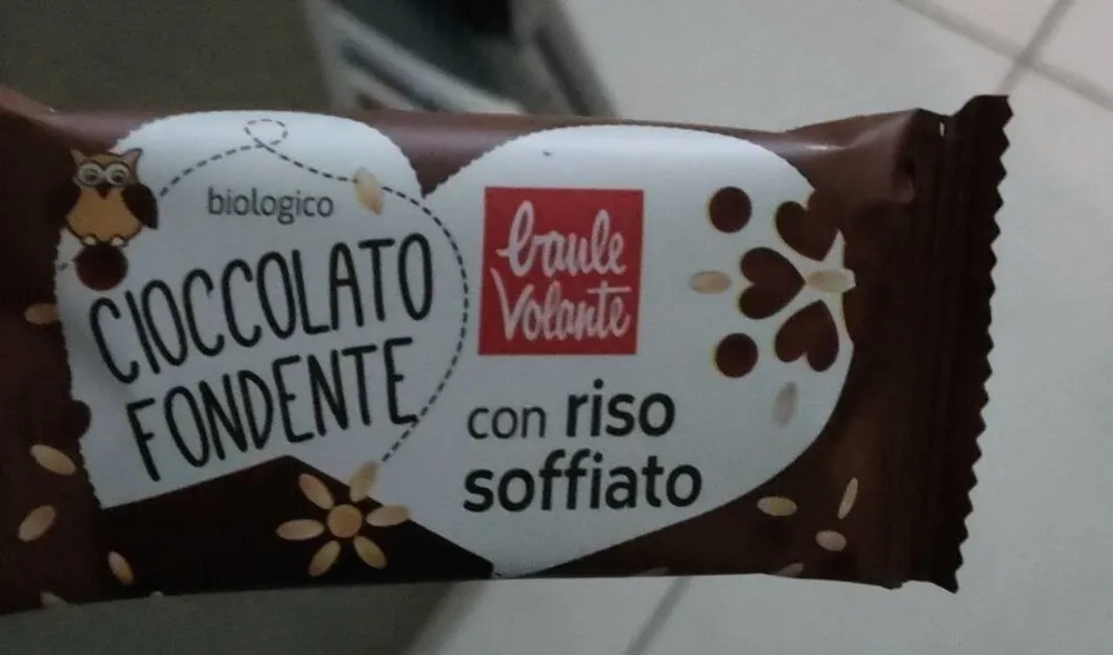 Cioccolato fondente con riso soffiato