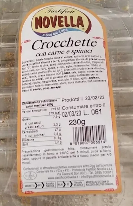 Crocchette con carne e spinaci