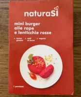 Mini burger alle rape e lenticchie rosse