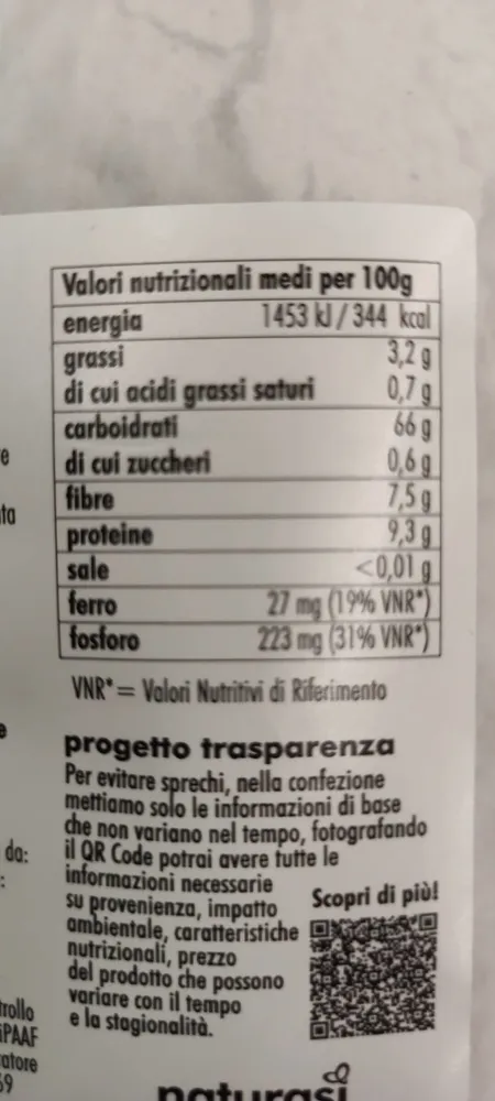 Farina di sorgo integrale