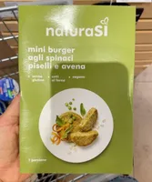 Mini burguer agli spinaci piselli e avena