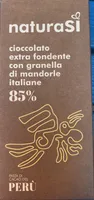 Cioccolato fondente extra con granella di mandorle (cacao: 85% min.) biologico