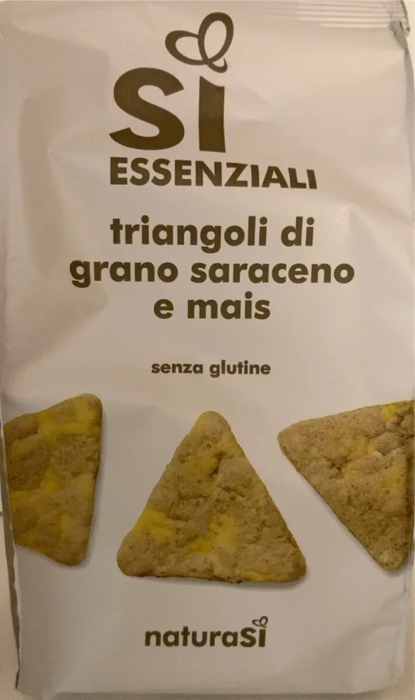 Si essenziali triangoli di grano saraceno e mais