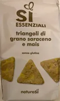 Si essenziali triangoli di grano saraceno e mais