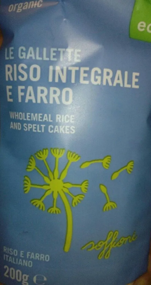Gallette di riso integrale e farro