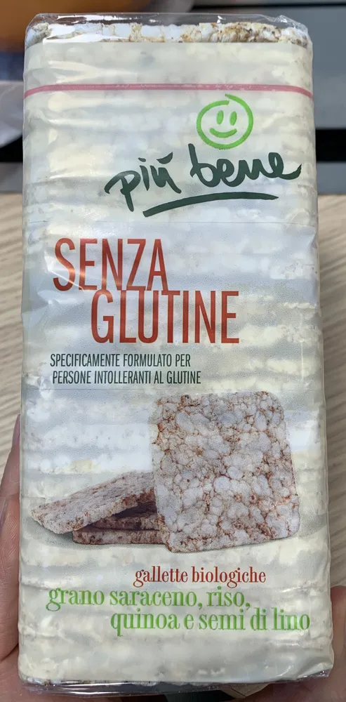 Gallette biologiche grano saraceno, riso, quinoa e semi di lino