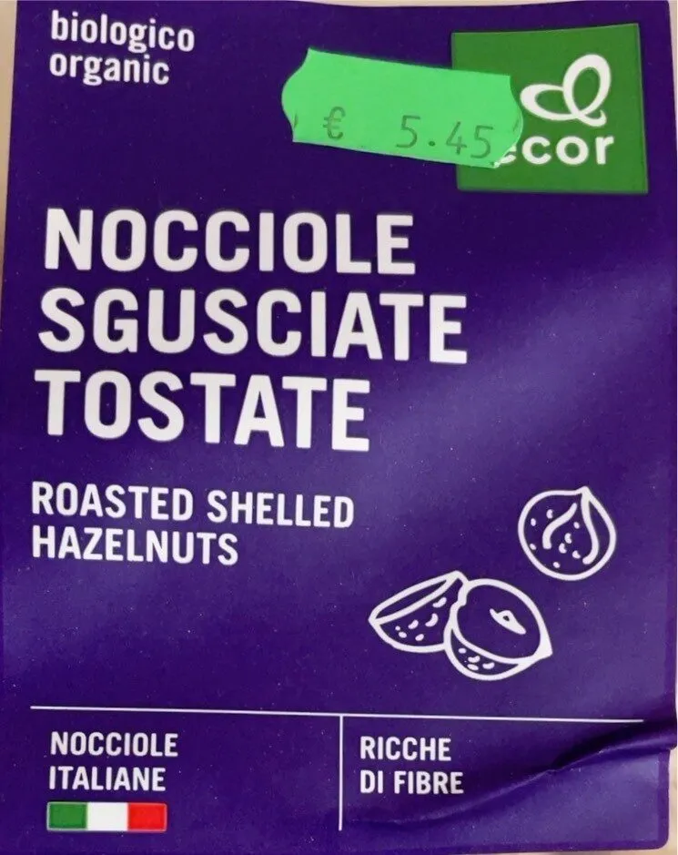 Nocciole sgusciate tostate