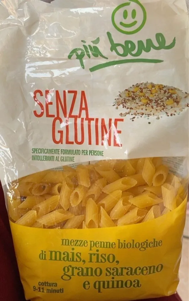 Mezze penne biologiche di mais, riso, grano saraceno e quinoa