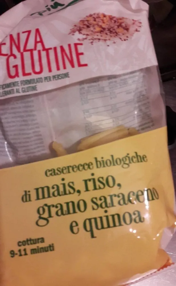 Caserecce biologiche di mais, riso, grano saraceno e quinoa