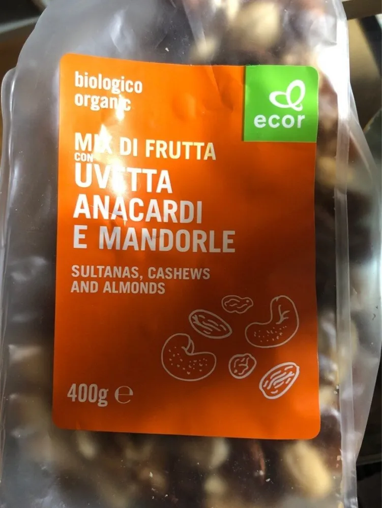 Mix di frutta con Uvetta Anacardi e Mandorle