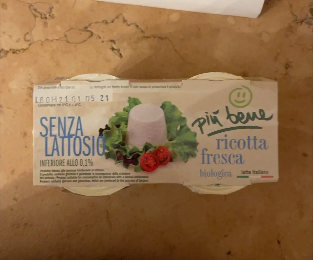 Ricotta fresca senza lattosio