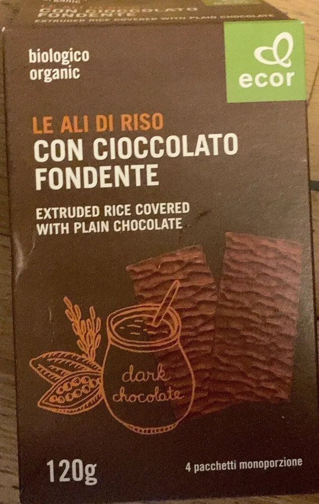 ali di riso con cioccolato fondente