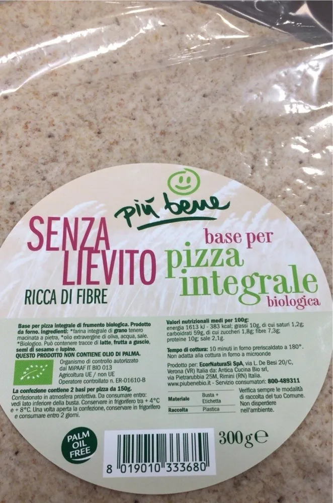 Base pizza integrale