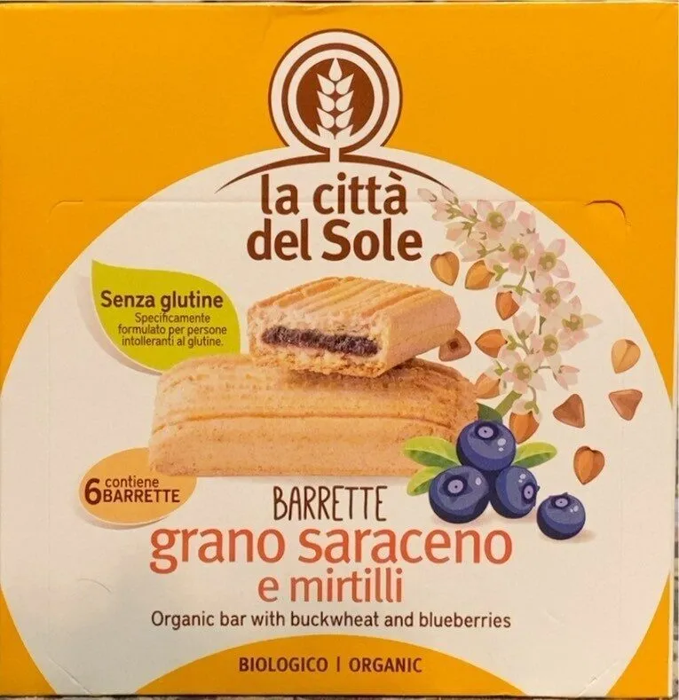 Barrette grano saraceno e mirtilli
