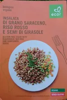Insalata di grano saraceno, riso rosso e semi di girasole