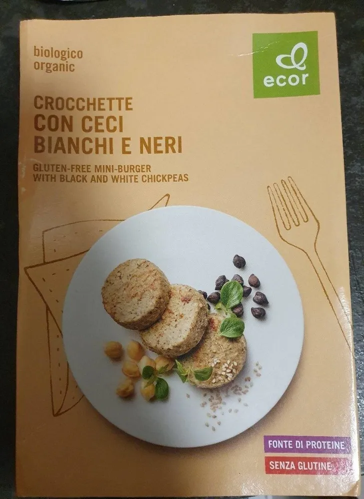 Crocchette con ceci bianchi e neri