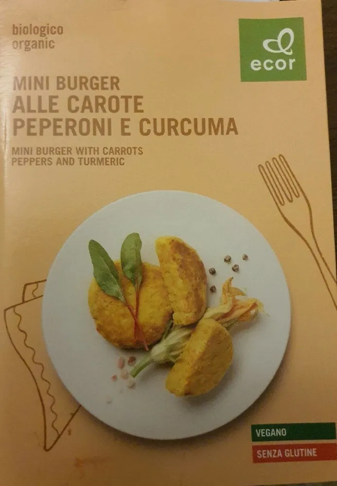 Mini burger alle carote peperoni e curcuma
