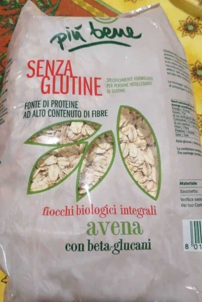 Fiocchi di avena integrali senza glutine