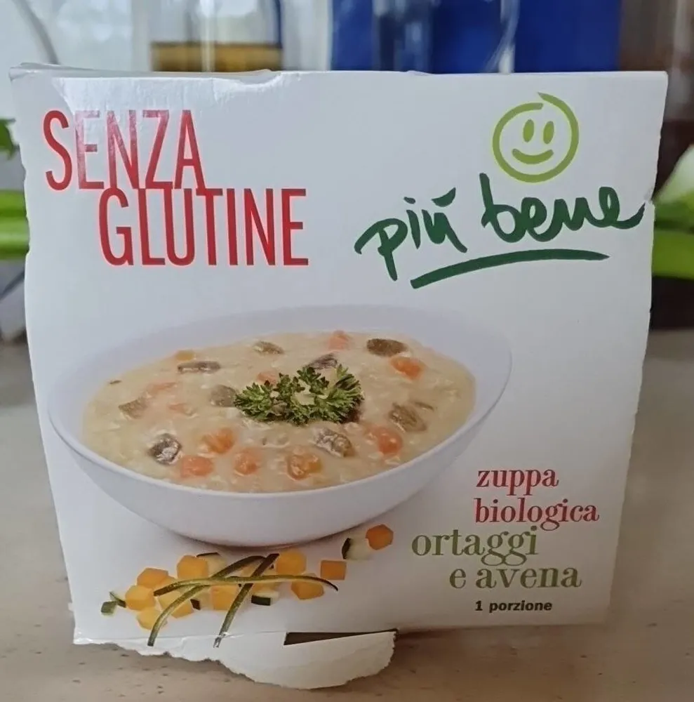 Zuppa biologica ortaggi e avena Più Bene