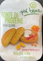 Burger biologico funghi, tofu e curcuma