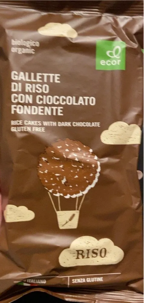 Gallette di riso con cioccolato fondente