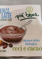 Mousse dolce biologica ceci e cacao