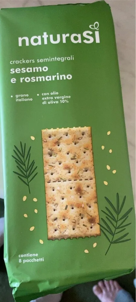 Crackers sesamo e rosmarino