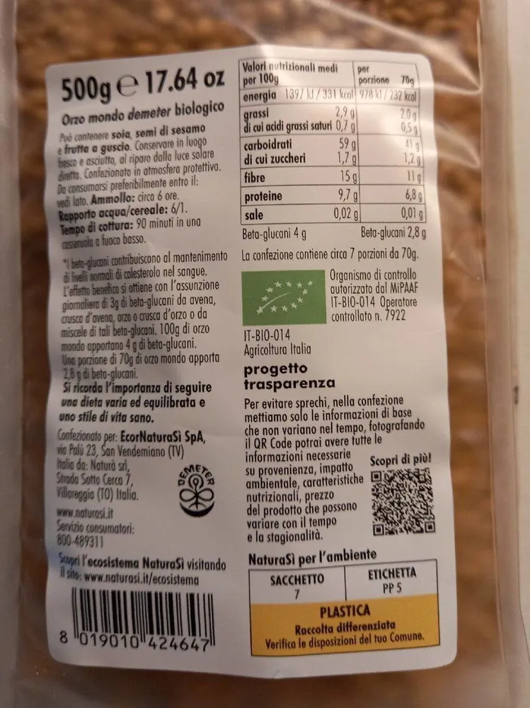 Orzo mondo italiano