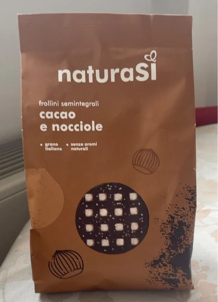 Biscotti di farina di grano tenero tipo 2 al cacao e nocciole biologici