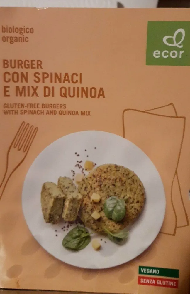 Burger con spinaci e mix di quinoa