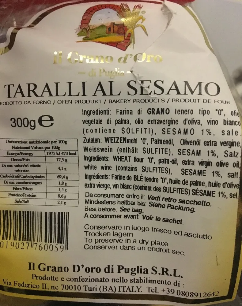 Tarali au sésame, 300g