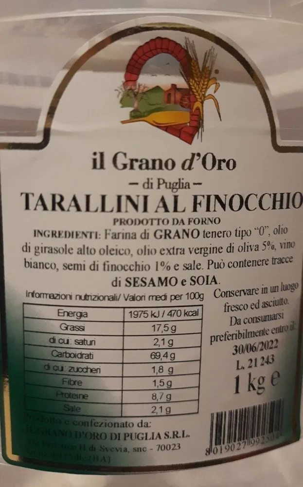 taralli al finocchio